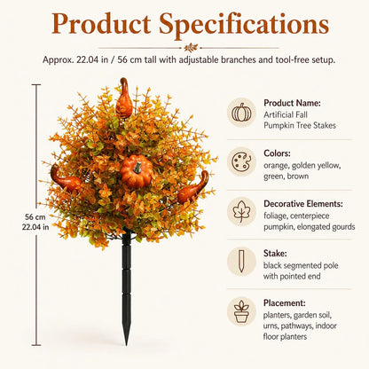 🔥Kunstmatige herfstpompoen-boomsteunen – Breng direct warme herfstgezelligheid in je tuin! ✨🏡