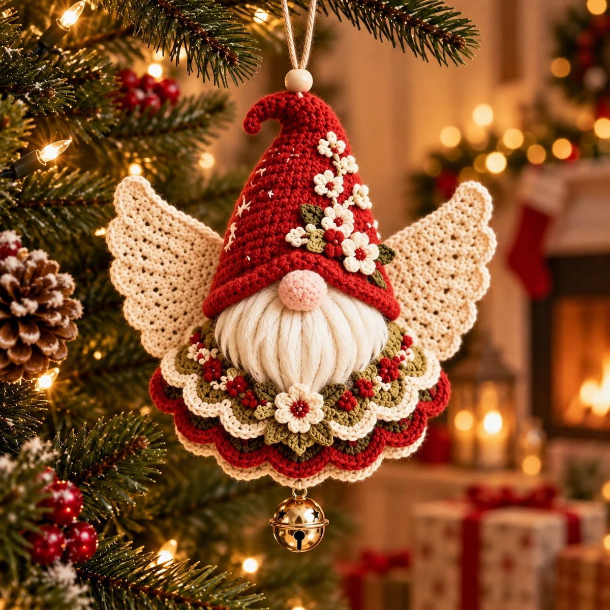 🎄 DIY-pakket voor een gehaakte kerstengel als kerstversiering – Zelf maken, ophangen en koesteren✨