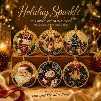 🎄💎 DIY Kerst Diamond Painting – Maak 6 Sprankelende Kersthangers!