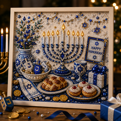 🕎✨ Hanukkah Pearl Art DIY-set — maak samen iets moois, parel voor parel