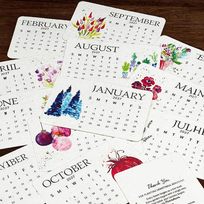 🌱 Milieuvriendelijke Plantbare "Tijdloze" Zaadkalender 2027 ✨