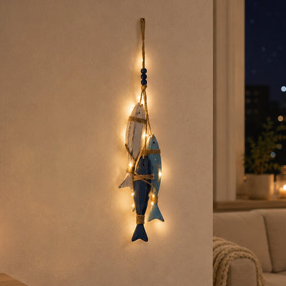 🌊⭐🐟 Mediterrane decoratieve hangornamenten met zeesterren en vissen voor thuis, café en restaurant – Oceaanstijl decoratie 🏡☕🍽️