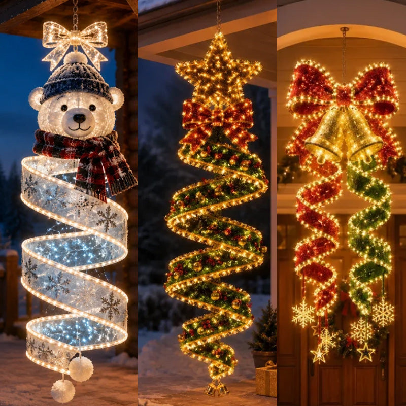 🎄Kerstmagie collectie LED-lichtslingers in spiraalvorm