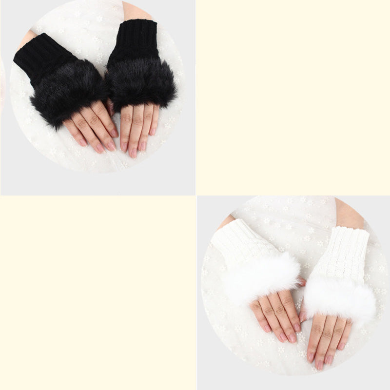 💕KOOP 1 KRIJG 1 GRATIS🔥 Fuzzy Zacht Gebreide Warme Vingerloze Handschoenen