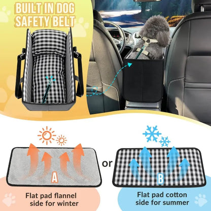 🔥2026 HOT SALE 50% KORTING – Onmisbare autostoel voor honden voor op de middenconsole – Boosterzitje voor kleine huisdieren dat angst verlicht🐶🚗