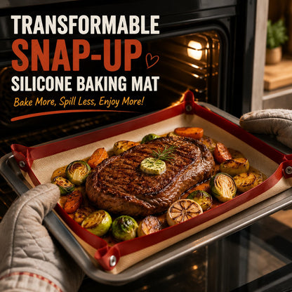 🍕🔥 Veranderbare Siliconen Bakmat – Van Bakmat Naar Bakmand In Enkele Seconden! ✨