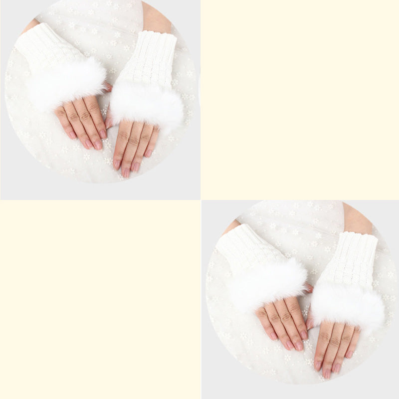 💕KOOP 1 KRIJG 1 GRATIS🔥 Fuzzy Zacht Gebreide Warme Vingerloze Handschoenen
