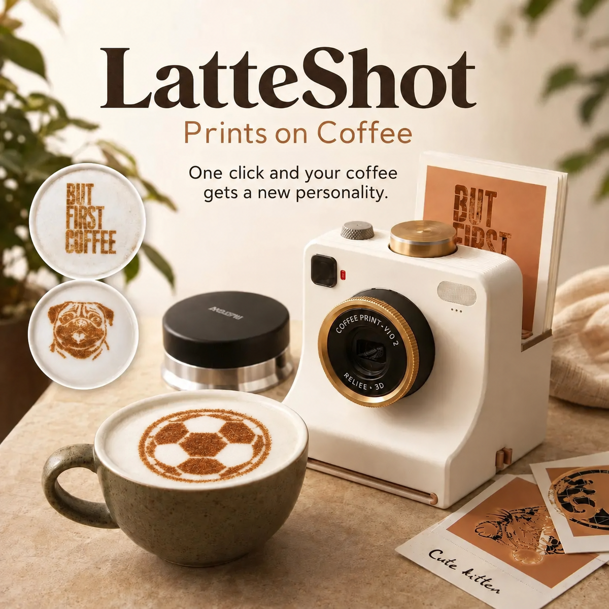 ☕ Retro latte art maker – Maak in 1 seconde prachtige koffiekunst ✨