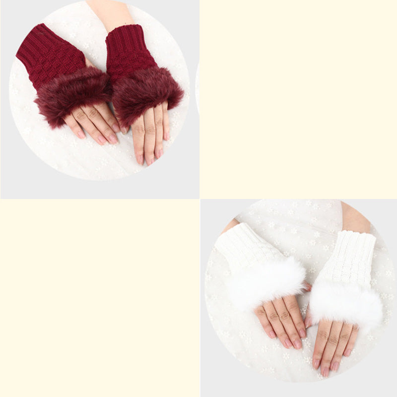 💕KOOP 1 KRIJG 1 GRATIS🔥 Fuzzy Zacht Gebreide Warme Vingerloze Handschoenen