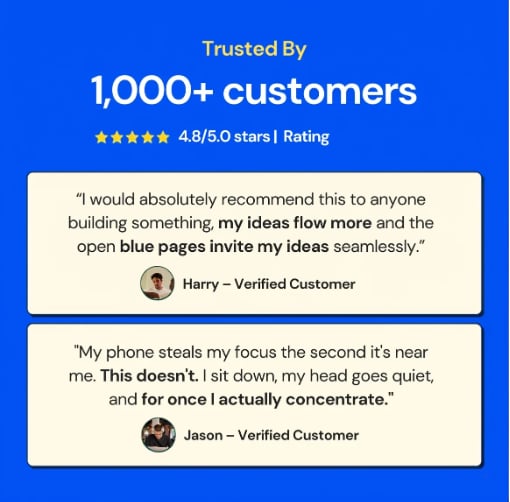 📘 Notedfy Think Blue-notitieboekje – Een andere pagina voor betere ideeën 💙