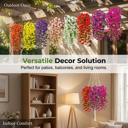 Decoratieve Kunstmatige Winde Hangmand – Vier Seizoenen Bloei 🌸🏡🌿