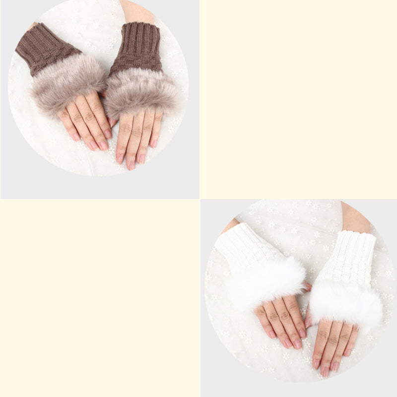 💕KOOP 1 KRIJG 1 GRATIS🔥 Fuzzy Zacht Gebreide Warme Vingerloze Handschoenen