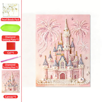🔥Laatste dag: 50% KORTING - 🏰✨DIY-kralenkunstset - Kasteel met parels🎇