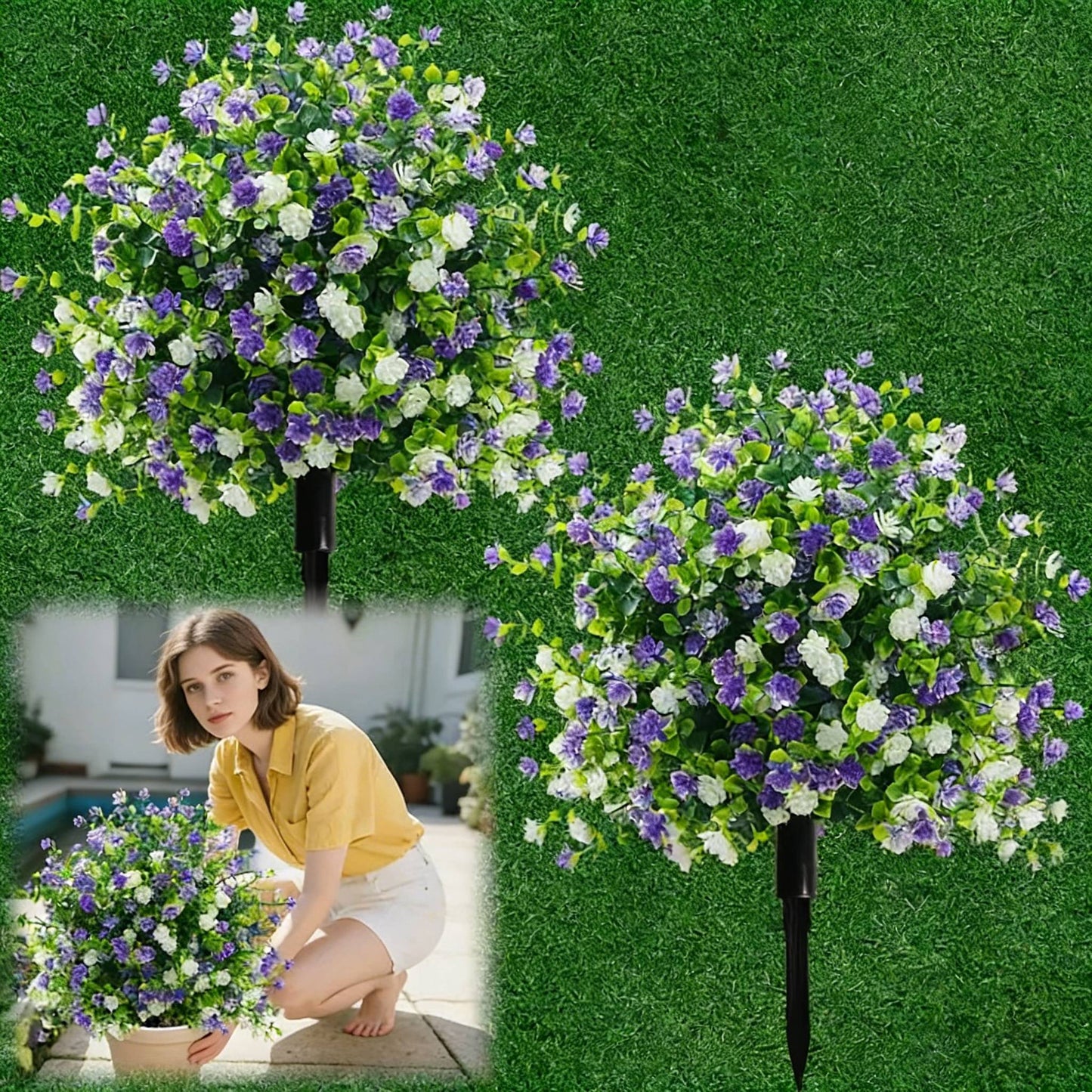 🌸Kunstbomen in potten met grondpennen