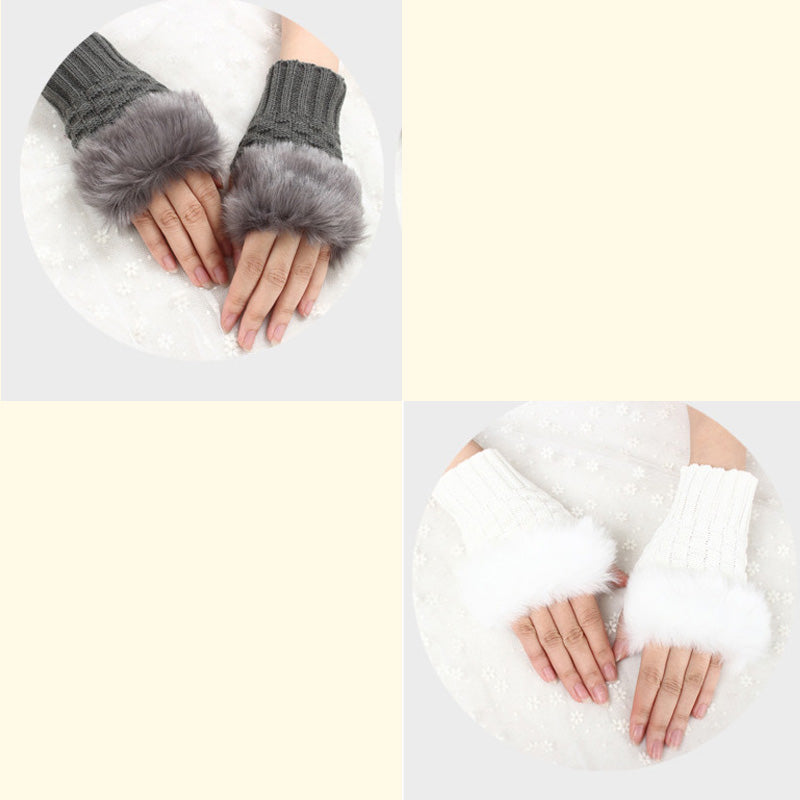 💕KOOP 1 KRIJG 1 GRATIS🔥 Fuzzy Zacht Gebreide Warme Vingerloze Handschoenen