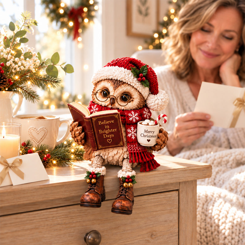 🦉📚 Lezende Uil Decoratie – Een Warm Accent voor Elke Lezer! ✨