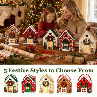 🎄🎁 Christmas Magic House-cadeaudoos – Creatieve 3D-handverpakking voor feestelijke cadeaus ✨