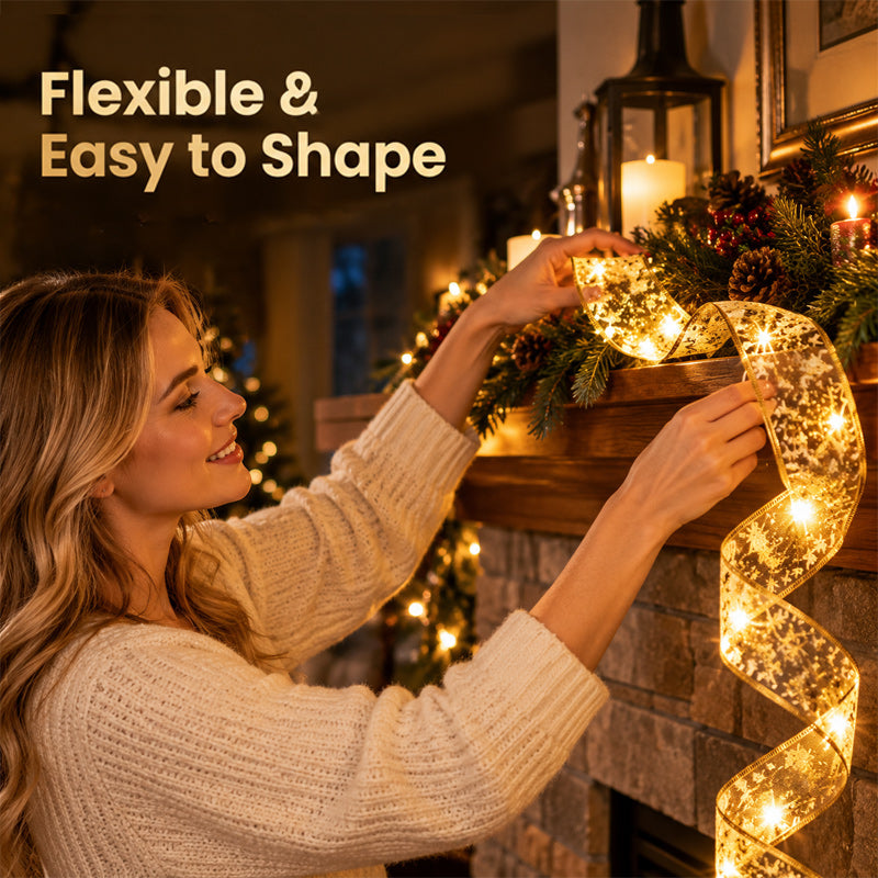 🌟🎄 LED Kerstslinger met Dubbelzijdige Kerstprints – Flexibel & Sfeervol 💫