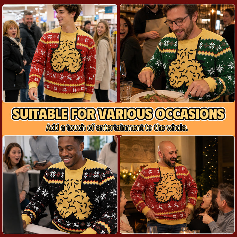 🎄 3D-kersttrui in ‘ugly’-stijl | Grappige, originele feesttrui