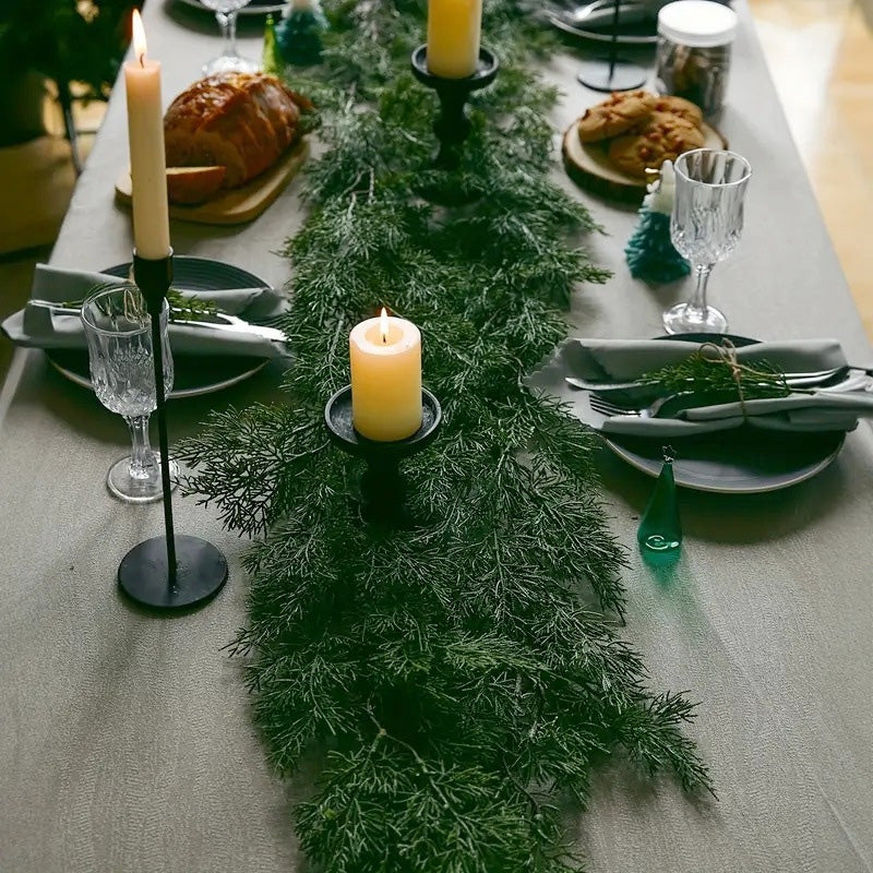 Faux Greenery Knockford dennennaalden zacht rubber rotan Garland