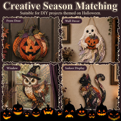🎃🧵 Halloween Patchwork DIY Set – Maak Je Eigen Spookachtige Kunstwerk!