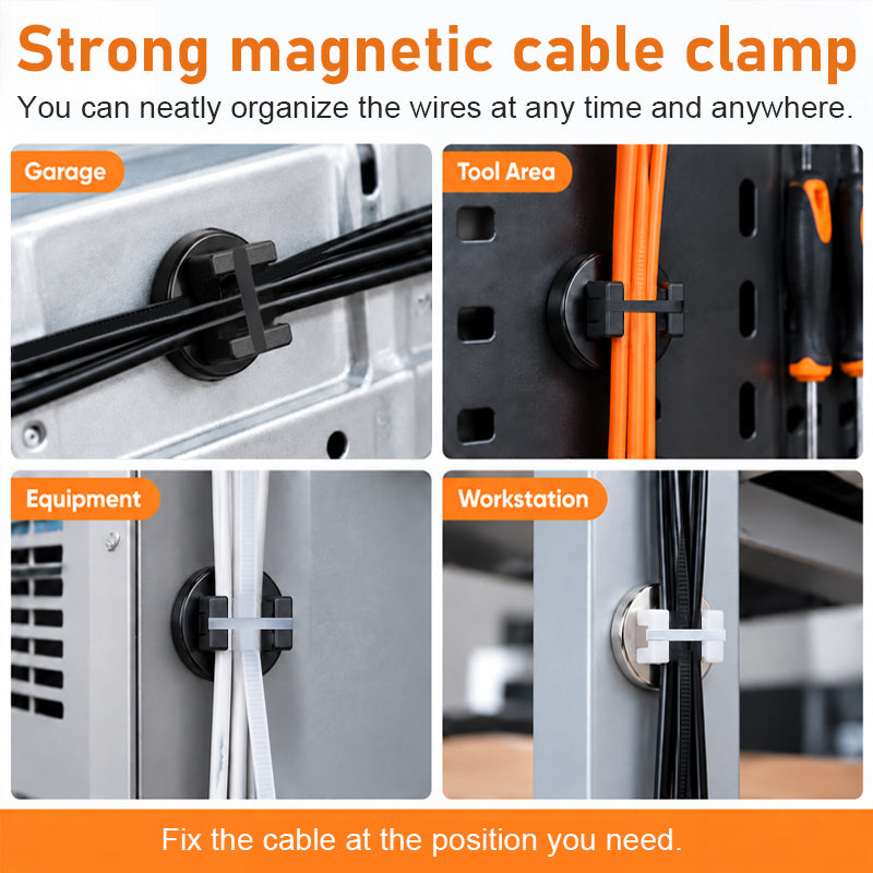 🧲 Compact 16mm Magnetic Cable Tie Mount