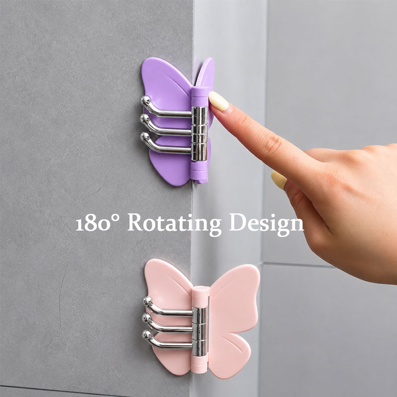 Functioneel & Schattig – Vlinder Wandhaak met 180° Rotatie 🦋✨🏡