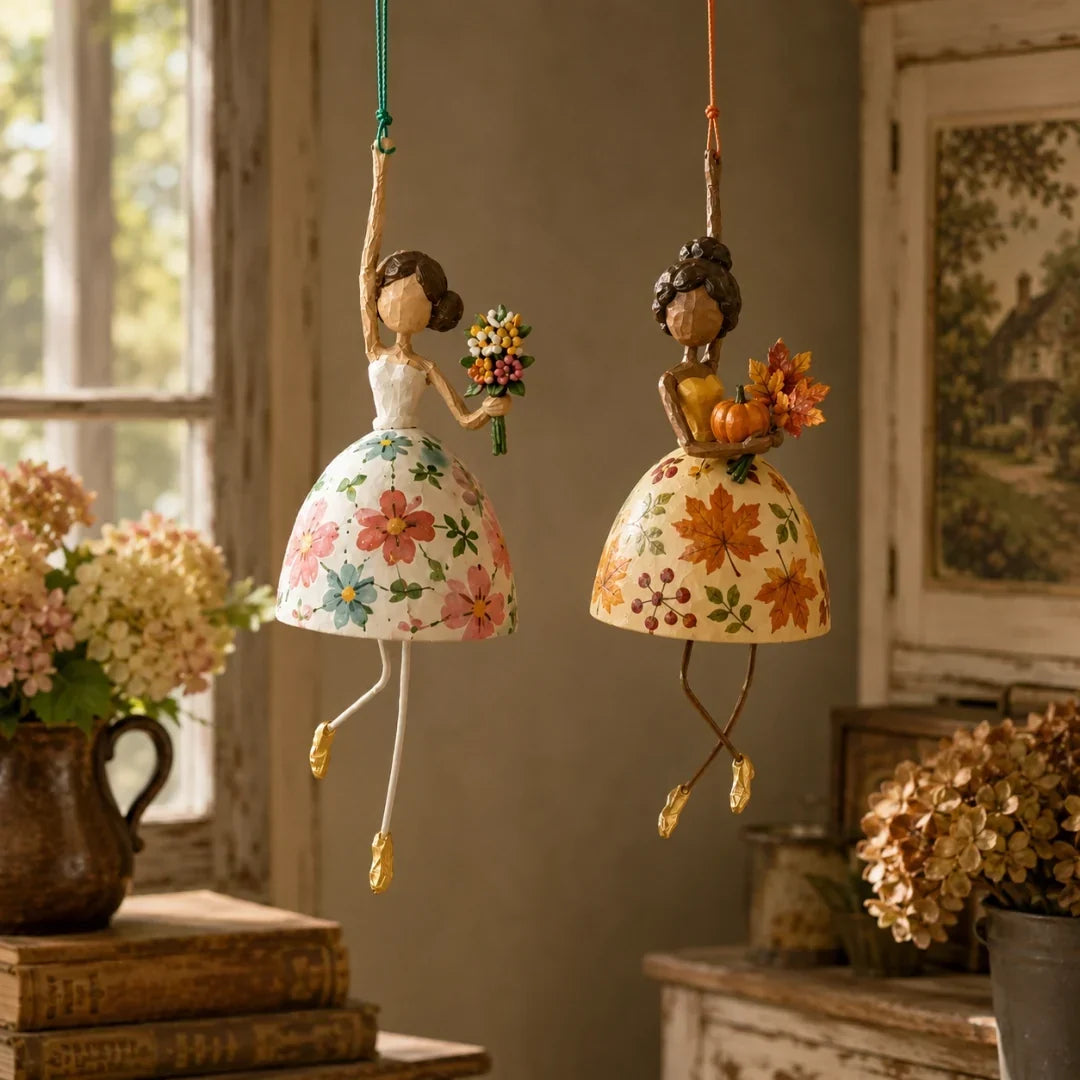 💃🌸 Laat je ruimte dansen — Speels hangend ornament met dansende dame