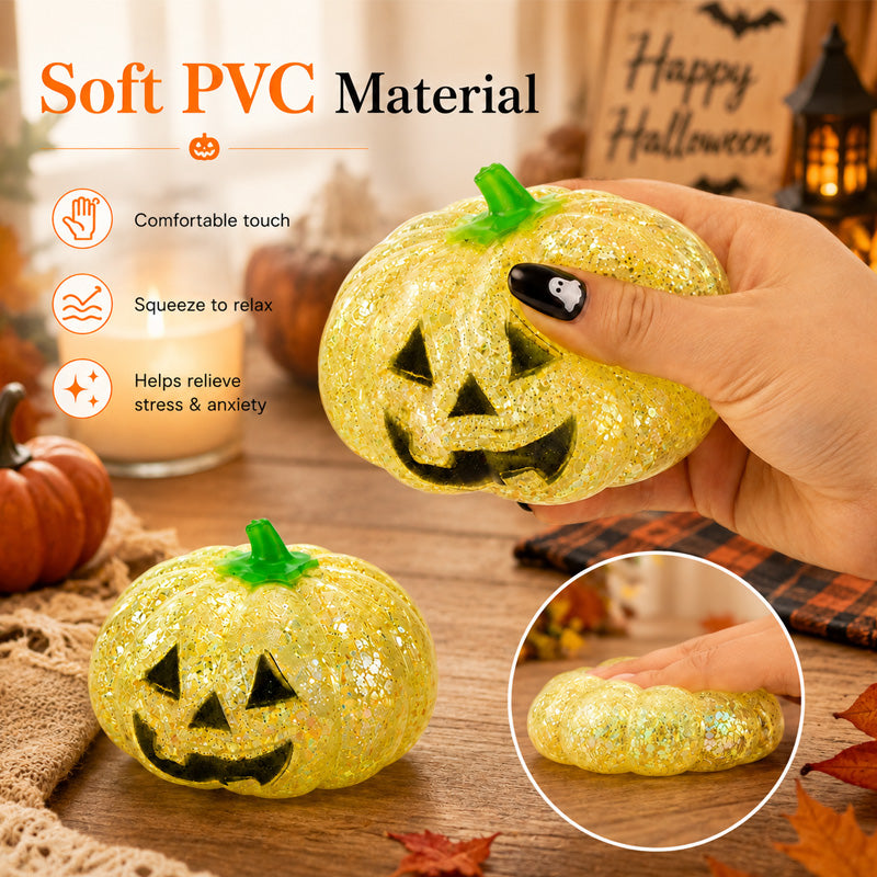 🎃 Schattige Glitter Stressbal – De Leukste Halloween Must-have! ✨🧡