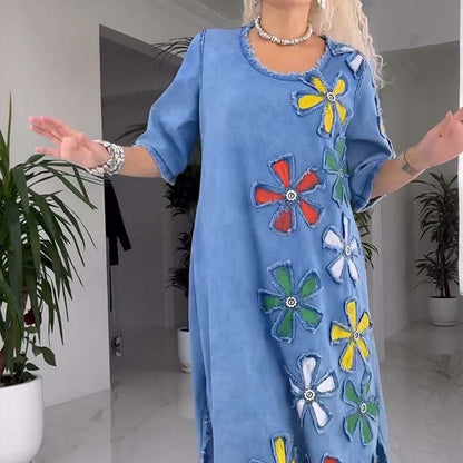 🔥2025 Nieuwe aankomst🌸Casual rok met ronde halslijn