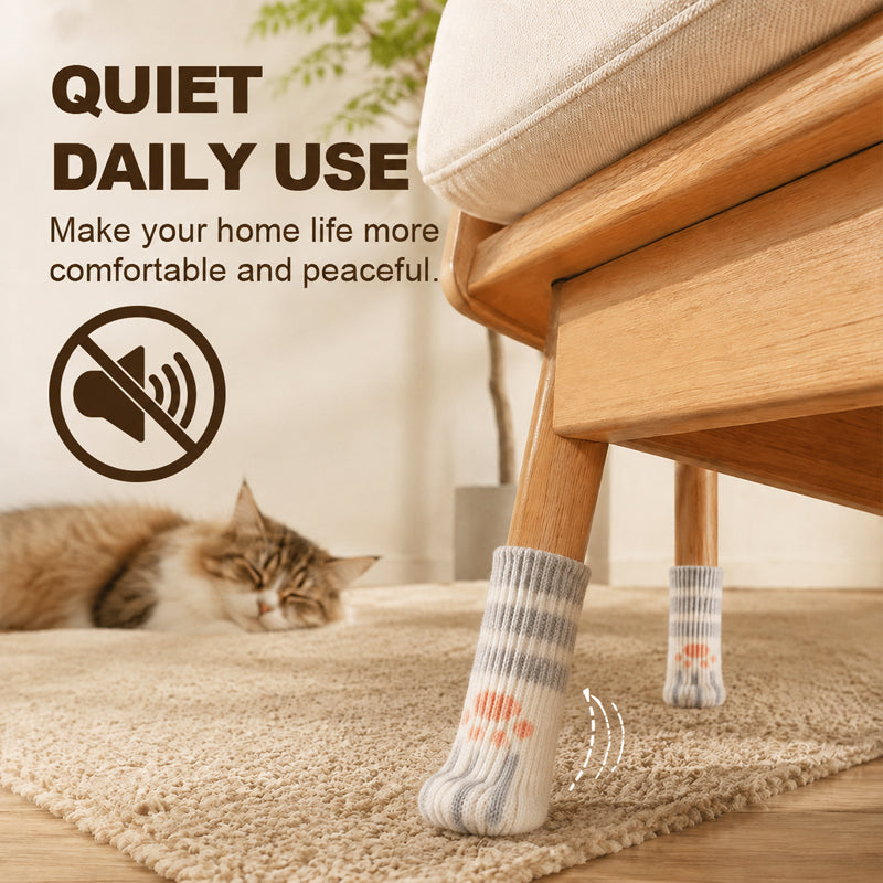 🐾🔇 Rustigere vloeren, schattigere stoelen — pootbeschermers in de vorm van kattenpootjes