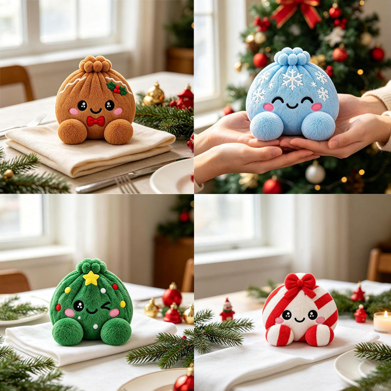 🥟🎄 Kerst Dumpling Knuffel – Het Schattigste Kerstmaatje! ❤️