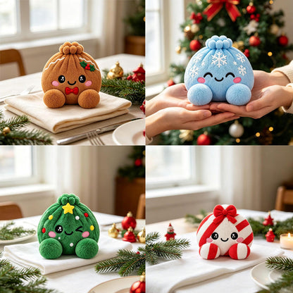 🥟🎄 Kerst Dumpling Knuffel – Het Schattigste Kerstmaatje! ❤️