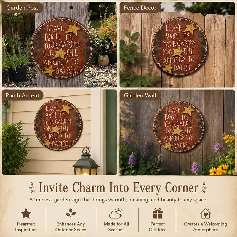 🌿 Leave Room in Your Garden Vintage Sign
