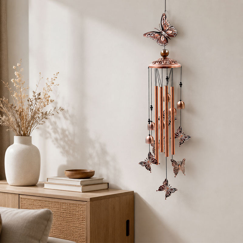 🎵 Rustgevende Vintage Metalen Windgong (90cm) — Creëer Je Eigen Zen-Oase Thuis ✨