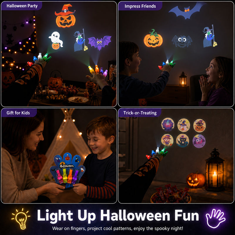 🎃 Halloween-vingerprojectielampjes – Griezelig plezier binnen handbereik