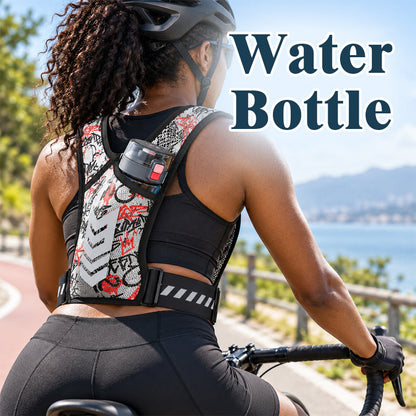 🏃Handsfree hardloopvest — met opbergruimte voor een waterfles en telefoon en reflecterende veiligheidselementen