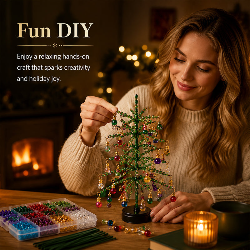 🎄 DIY Kralen Kerstboom Kit – Maak Jouw Eigen Sprankelende Kerstdecoratie! ✨🎁