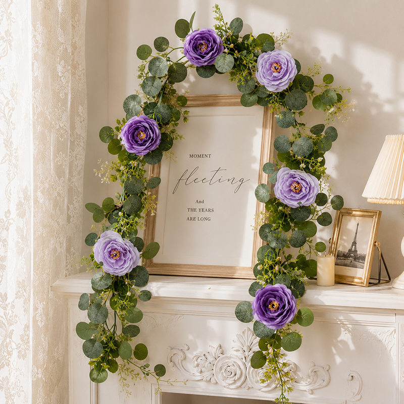 💐 Luxe Kunstrozen Guirlande – Altijd Bloeiend, Altijd Prachtig! 🌹✨