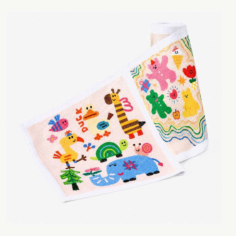 Maak Schoonmaken Vrolijk Met Cute Cartoon Doekjes! 🌈🧼🐻 Reinigingsdoekje met cartoonprint, afscheurbaar