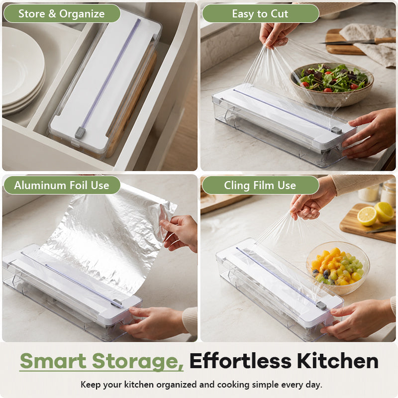 ✨Opbergdoos van aluminiumfolie, keukenpapier en vershoudfolie
