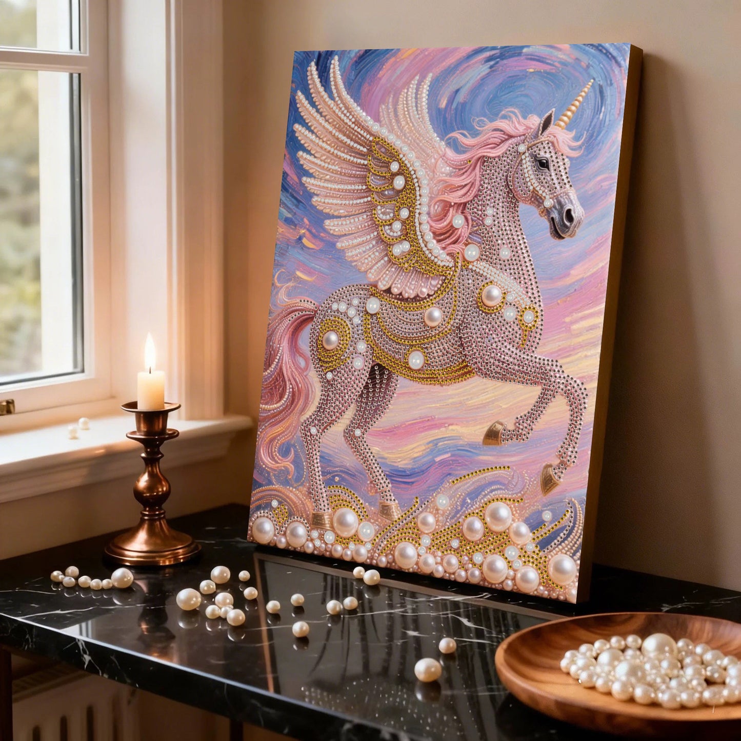 🔥Laatste dag: 50% KORTING - 🏰✨DIY-kralenkunstset - Kasteel met parels🎇