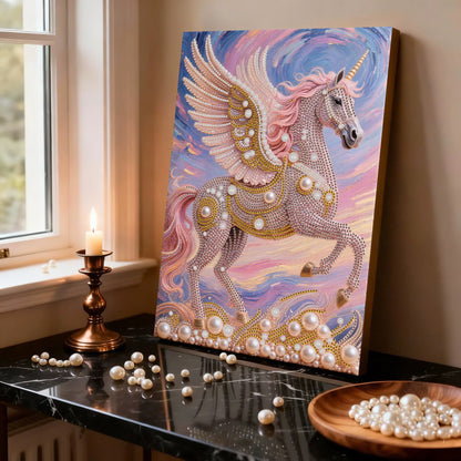 🔥Laatste dag: 50% KORTING - 🏰✨DIY-kralenkunstset - Kasteel met parels🎇