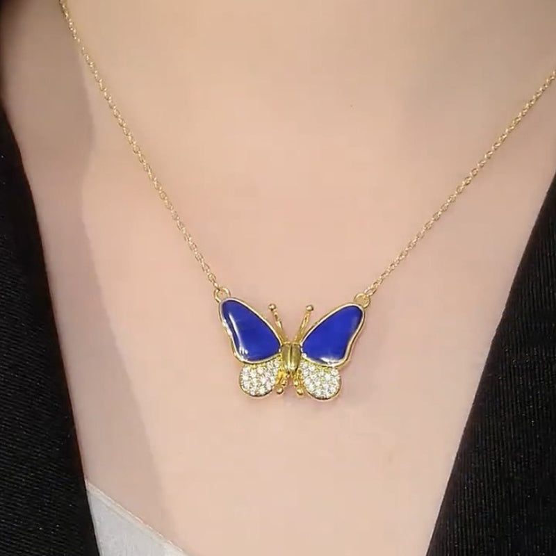 🦋Kleur veranderende vlinder ketting