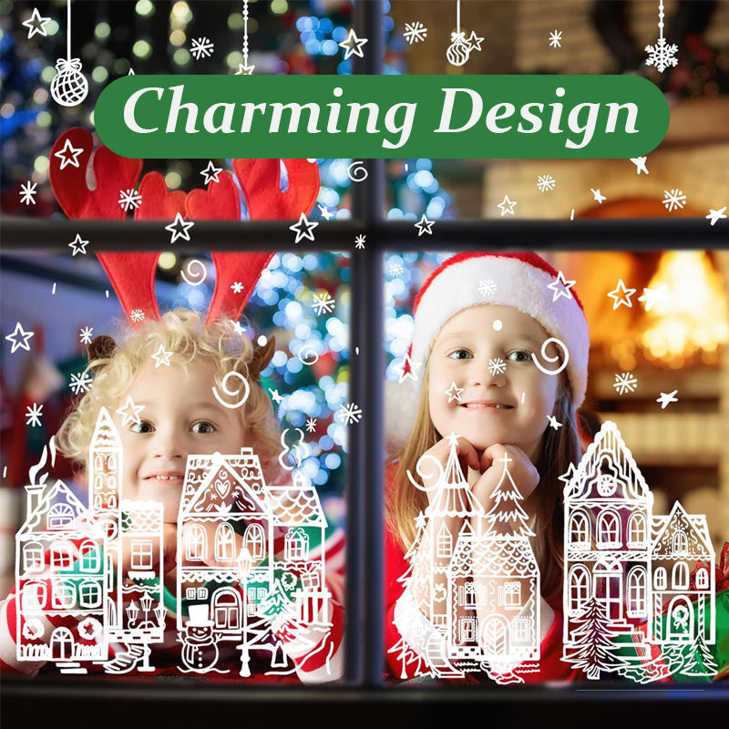 Christmas Village Window Decals