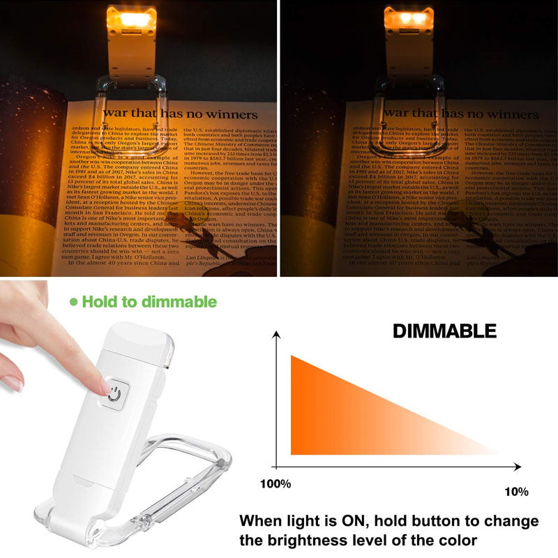 USB-oplaad Clip-on leeslamp