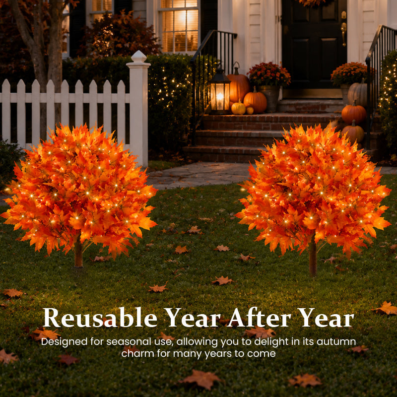 🍁✨ Verlichte herfst esdoorn – LED herfst kerstboomversiering 🎄💡