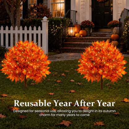 🍁✨ Verlichte herfst esdoorn – LED herfst kerstboomversiering 🎄💡