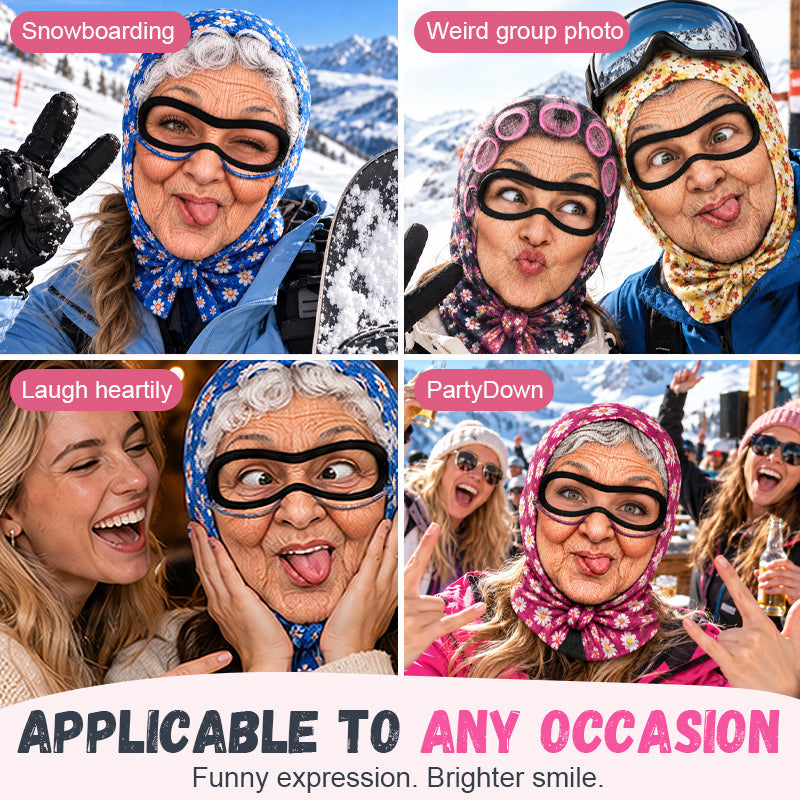 😂🎿 Grappige Oma Skimuts – Gegarandeerd Lachen op Elk Feestje!