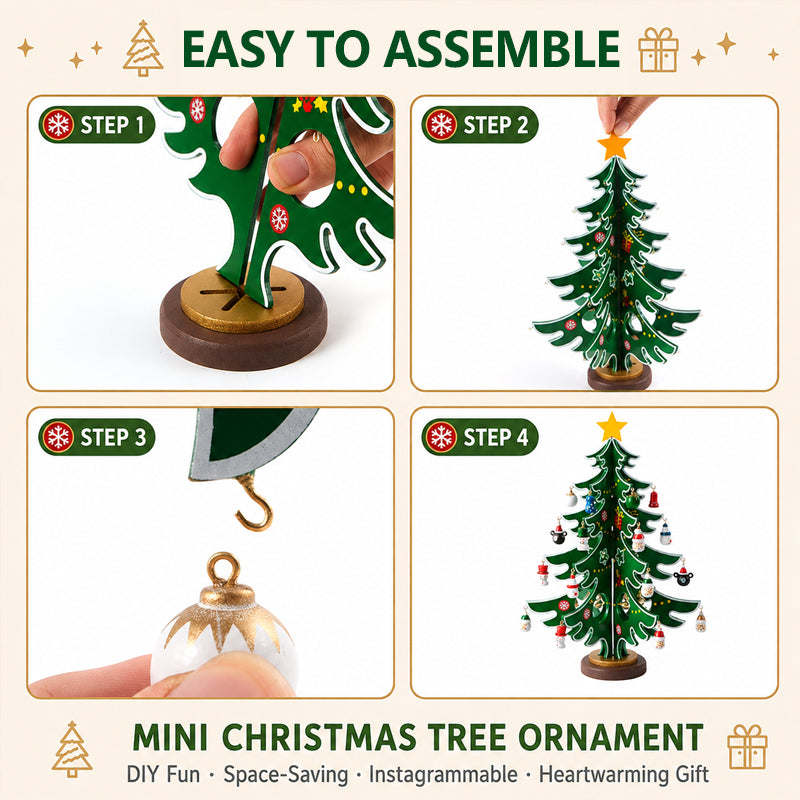 🎄 Zelfgemaakte houten kerstboomversiering